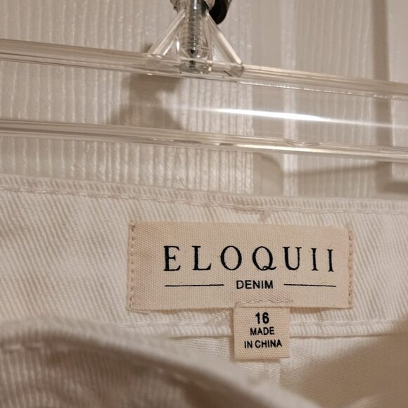 white eloquii distressed cropped jeans - Picture 5 of 5